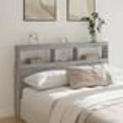 vidaXL Armoire tête de lit avec LED sonoma gris 160x17x102 cm