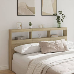Vidaxl - Armoire tête de lit avec led chêne sonoma 180x17x102 cm