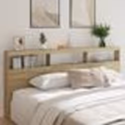 vidaXL Armoire tête de lit avec LED chêne sonoma 220x17x102 cm