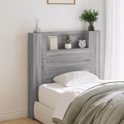 VidaXL 839236 tête de lit et pied de lit Gris, Chêne