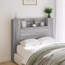 VidaXL 839264 tête de lit et pied de lit Gris, Chêne
