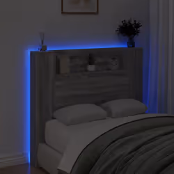 VidaXL 839278 tête de lit et pied de lit Gris, Chêne - Vue supplémentaire 4