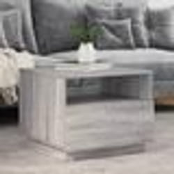 vidaXL Table basse avec lumières LED sonoma gris 50x49x40 cm