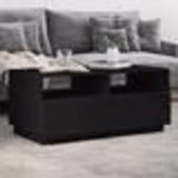 vidaXL Table basse avec lumières LED noir 90x49x40 cm