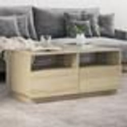 vidaXL Table basse avec lumières LED chêne sonoma 90x49x40 cm