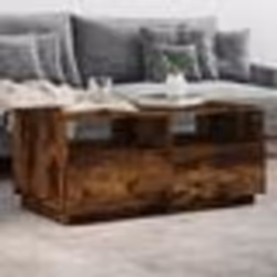 vidaXL Table basse avec lumières LED chêne fumé 90x49x40 cm