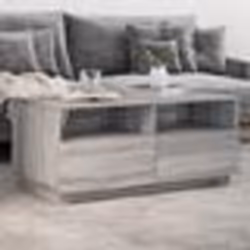 vidaXL Table basse avec lumières LED sonoma gris 90x49x40 cm