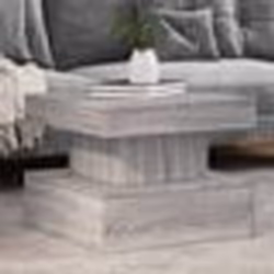 vidaXL Table basse avec lumières LED sonoma gris 50x50x40 cm