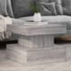 vidaXL Table basse avec lumières LED sonoma gris 50x50x40 cm