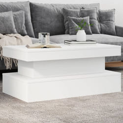 Vidaxl - Table basse avec lumières led blanc 90x50x40 cm