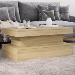 Décorez votre salon avec cette table basse moderne avec lumières LED, elle se marie facilement avec les meubles de tout style ...