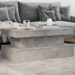 Vidaxl - Table basse avec lumières led gris béton 90x50x40 cm