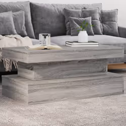 Décorez votre salon avec cette table basse moderne avec lumières LED, elle se marie facilement avec les meubles de tout style ...