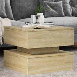 Vidaxl - Table basse avec lumières led chêne sonoma 50x50x40 cm