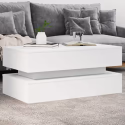 Décorez votre salon avec cette table basse moderne avec lumières LED, elle se marie facilement avec les meubles de tout style ...