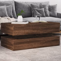 Décorez votre salon avec cette table basse moderne avec lumières LED, elle se marie facilement avec les meubles de tout style ...