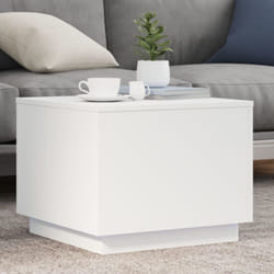Vidaxl - Table basse avec lumières led blanc 50x50x40 cm