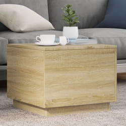 Vidaxl - Table basse avec lumières led chêne sonoma 50x50x40 cm