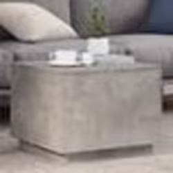 vidaXL Table basse avec lumières LED gris béton 50x50x40 cm