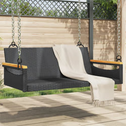 Vidaxl - Balancelle noir 109x62x40 cm résine tressée