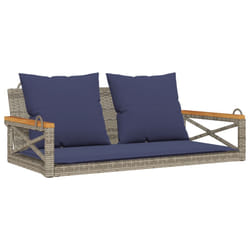 VidaXL 368159 banc de jardin Rotin, Acier, Bois d'acacia