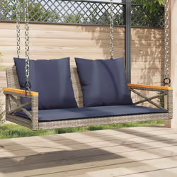 VidaXL 368159 banc de jardin Rotin, Acier, Bois d'acacia