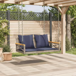 VidaXL 368159 banc de jardin Rotin, Acier, Bois d'acacia