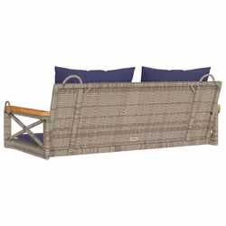 VidaXL 368159 banc de jardin Rotin, Acier, Bois d'acacia - Vue supplémentaire 6