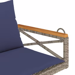 VidaXL 368159 banc de jardin Rotin, Acier, Bois d'acacia - Vue supplémentaire 7