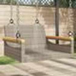 vidaXL Balancelle gris 63x62x40 cm résine tressée