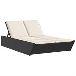 VidaXL 368179 chaise d'extérieur Linge Siège rembourré Polyuréthane, Acier Crème, Blanc
