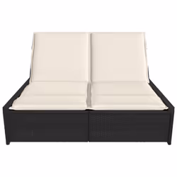 VidaXL 368179 chaise d'extérieur Linge Siège rembourré Polyuréthane, Acier Crème, Blanc