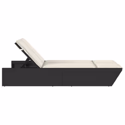 VidaXL 368179 chaise d'extérieur Linge Siège rembourré Polyuréthane, Acier Crème, Blanc - Vue supplémentaire 4