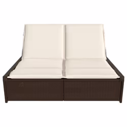 VidaXL 368180 chaise d'extérieur Linge Siège rembourré Polyuréthane, Acier Crème, Blanc