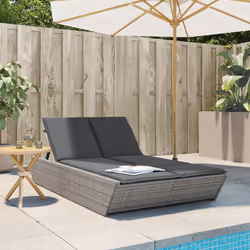 VidaXL 368181 chaise d'extérieur Linge Siège rembourré Polyuréthane, Acier Gris