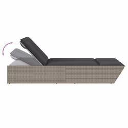 VidaXL 368181 chaise d'extérieur Linge Siège rembourré Polyuréthane, Acier Gris - Vue supplémentaire 7