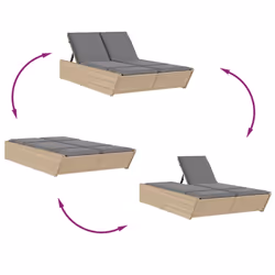 VidaXL 368182 chaise d'extérieur Linge Siège rembourré Polyuréthane, Acier Gris - Vue supplémentaire 6