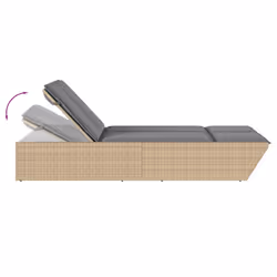 VidaXL 368182 chaise d'extérieur Linge Siège rembourré Polyuréthane, Acier Gris - Vue supplémentaire 7
