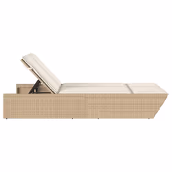 VidaXL 368183 chaise d'extérieur Linge Siège rembourré Polyuréthane, Acier Crème, Blanc - Vue supplémentaire 4
