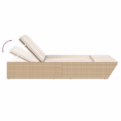 VidaXL 368183 chaise d'extérieur Linge Siège rembourré Polyuréthane, Acier Crème, Blanc - Vue supplémentaire 7