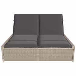 VidaXL 368184 chaise d'extérieur Linge Siège rembourré Polyuréthane, Acier Gris