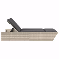 VidaXL 368184 chaise d'extérieur Linge Siège rembourré Polyuréthane, Acier Gris - Vue supplémentaire 4
