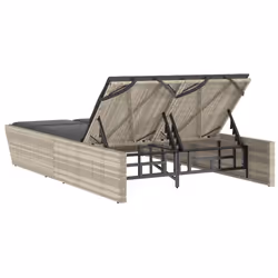 VidaXL 368184 chaise d'extérieur Linge Siège rembourré Polyuréthane, Acier Gris - Vue supplémentaire 5