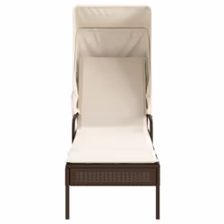 VidaXL 368189 chaise d'extérieur Linge Siège rembourré Polyuréthane, Acier Crème, Blanc - Vue supplémentaire 4