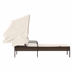 VidaXL 368189 chaise d'extérieur Linge Siège rembourré Polyuréthane, Acier Crème, Blanc - Vue supplémentaire 5