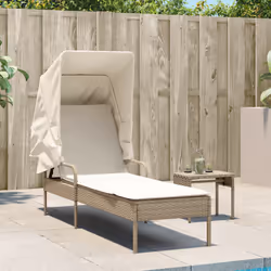 VidaXL 368192 chaise d'extérieur Linge Siège rembourré Polyuréthane, Acier Crème, Blanc