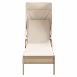 VidaXL 368192 chaise d'extérieur Linge Siège rembourré Polyuréthane, Acier Crème, Blanc - Vue supplémentaire 4