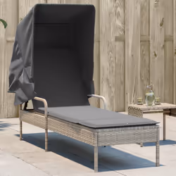 VidaXL 368193 chaise d'extérieur Linge Siège rembourré Polyuréthane, Acier Gris