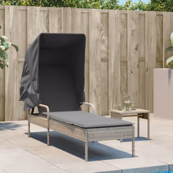 VidaXL 368193 chaise d'extérieur Linge Siège rembourré Polyuréthane, Acier Gris