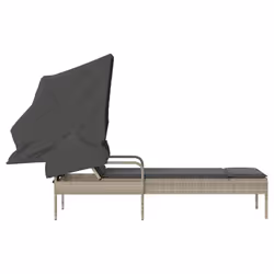 VidaXL 368193 chaise d'extérieur Linge Siège rembourré Polyuréthane, Acier Gris - Vue supplémentaire 5